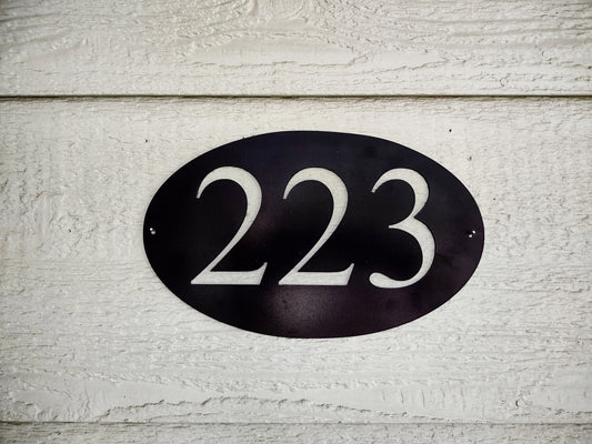 Oval Address Plaque