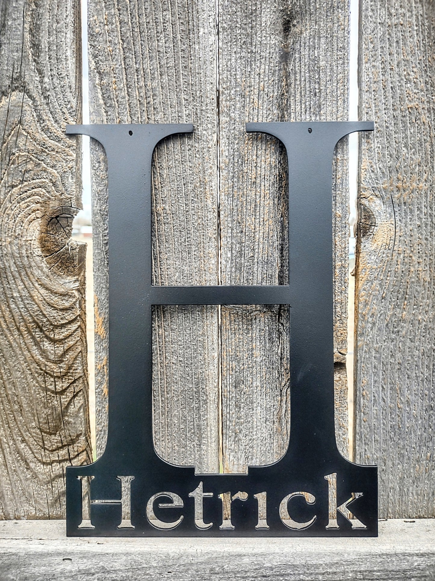 Mini Initial Name Steel Sign